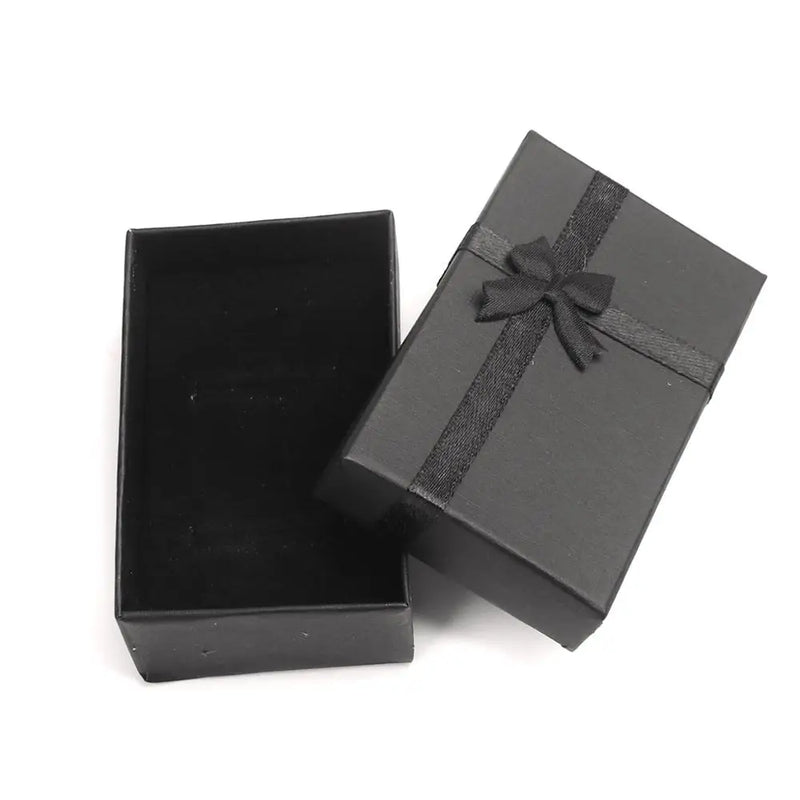 Paper Jewelry Gift Boxes Rectangle Bowknot Pattern Ring Box Earrings Box