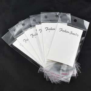 100 Sets Earring Display Cards with Self-Seal Bags