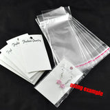 100 Sets Earring Display Cards with Self-Seal Bags