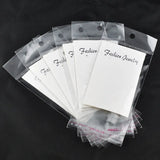100 Sets Earring Display Cards with Self-Seal Bags
