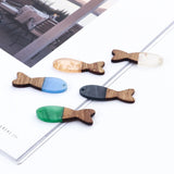 Resin Wood Effect Fish Pendants Charms DIY Earrings Necklace Jewelry