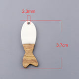 Resin Wood Effect Fish Pendants Charms DIY Earrings Necklace Jewelry