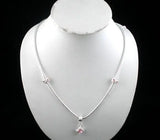 2 PCs Silver Snake Chain Necklaces for European Charm 50cm