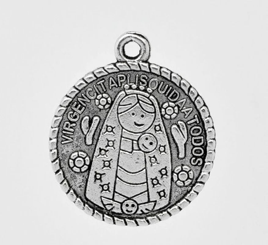 30PCs Silver Virgencita Pendants For Women Necklace Jewelry Making
