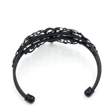 Retail Bangles Filigree Flower Hollow 15.5cm,4PCs