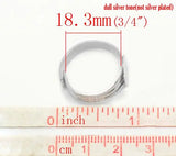 Adjustable Silver Copper Ring Blank Pad Base 18.3mm US 8 Pack of 10