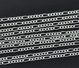 10M Silver Opened Chain Findings for Jewelry Making