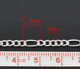 10M Silver Opened Chain Findings for Jewelry Making
