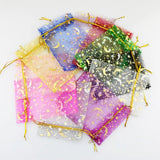 Alien Series Bronzing Jewelry Bag Star Moon Pattern Organza Bag