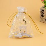 Alien Series Bronzing Jewelry Bag Star Moon Pattern Organza Bag