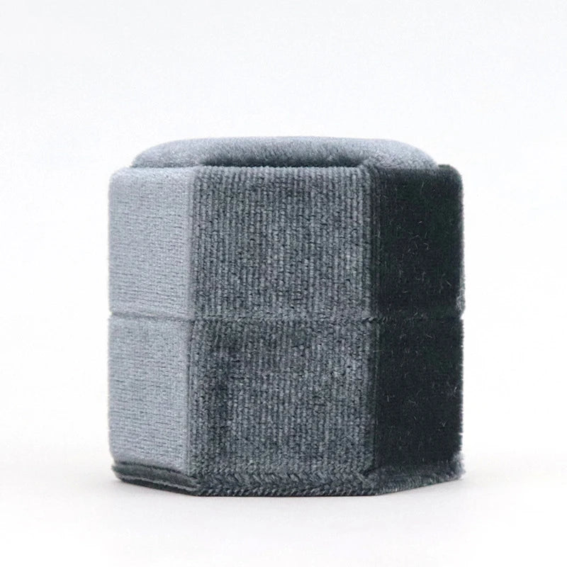 DoreenBeads Hexagon Velvet Jewelry Box