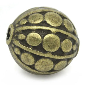 Vintage Spacer Beads Ball Antique Bronze Metal Beads DIY Necklace 30PCs