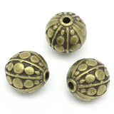 Vintage Spacer Beads Ball Antique Bronze Metal Beads DIY Necklace 30PCs