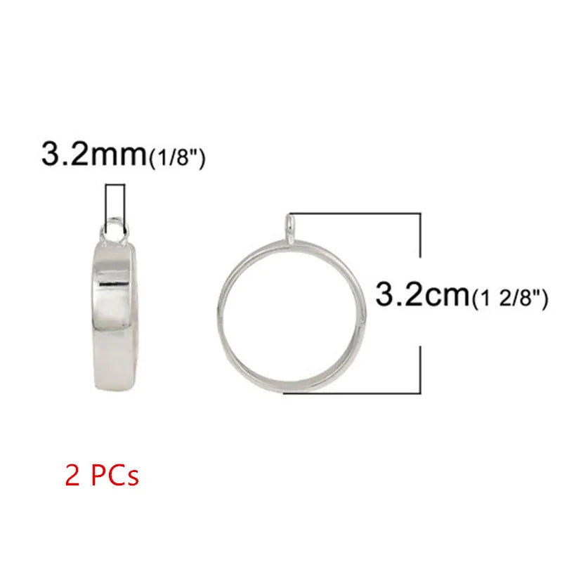 Zinc Alloy Open Back Bezel Pendants For Resin Pendant
