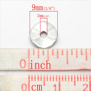 Zinc Alloy Wavy Spacer Beads Disc Antique Silver 9mm Dia 200 PCs