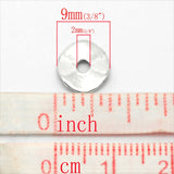 Zinc Alloy Wavy Spacer Beads Disc Antique Silver 9mm Dia 200 PCs