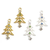 10PCs Christmas Tree Charms Pendant DIY Necklace Earrings Findings