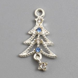10PCs Christmas Tree Charms Pendant DIY Necklace Earrings Findings