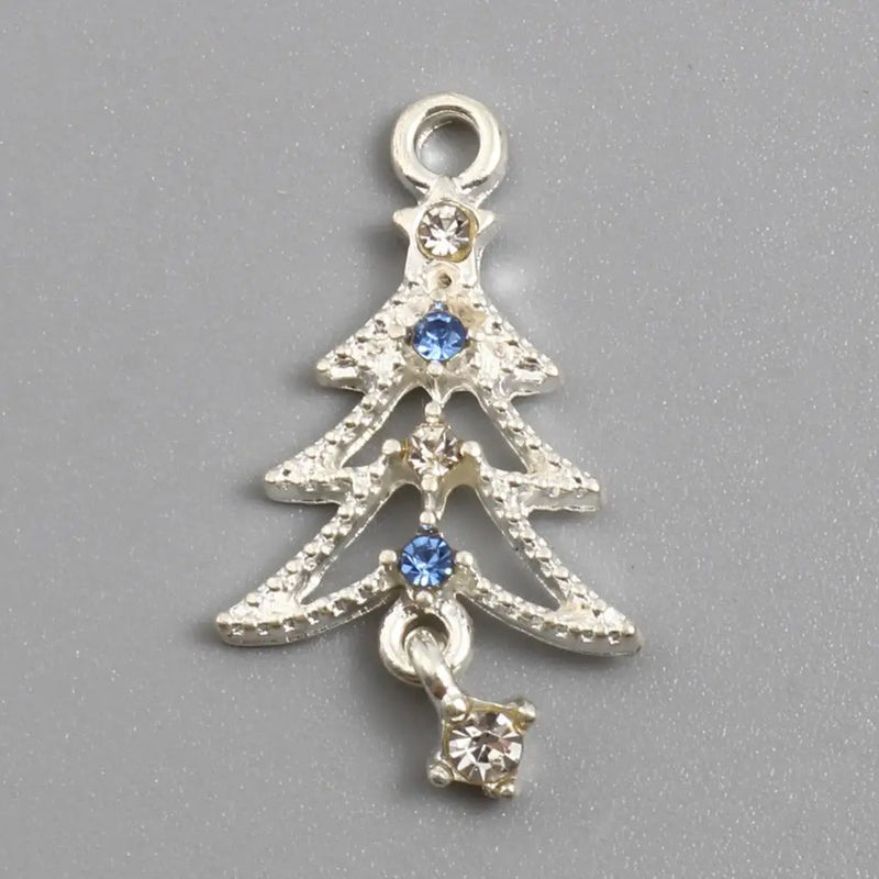 10PCs Christmas Tree Charms Pendant DIY Necklace Earrings Findings
