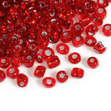 Dark Red Seed Beads 6/0 Round Rocailles Lined 450g