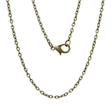 DoreenBox Antique Bronze Cable Chains Necklace DIY 62cm 12Pcs