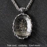 Dorje Shugden Pendant Men's Necklace Retro Ethnic Style Buddha Card Pendant