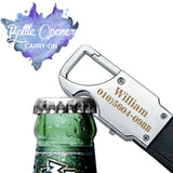 Multi-Functional Leather Keychain LED Light Beer Opener