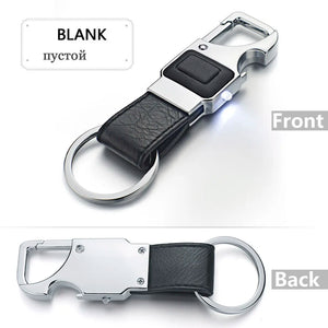 Multi-Functional Leather Keychain LED Light Beer Opener