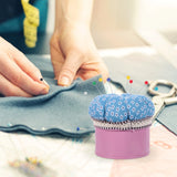 Pumpkin Wrist Pin Needle Cushion with Storage Box for Sewing