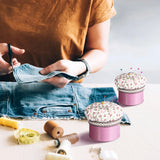 Pumpkin Wrist Pin Needle Cushion with Storage Box for Sewing