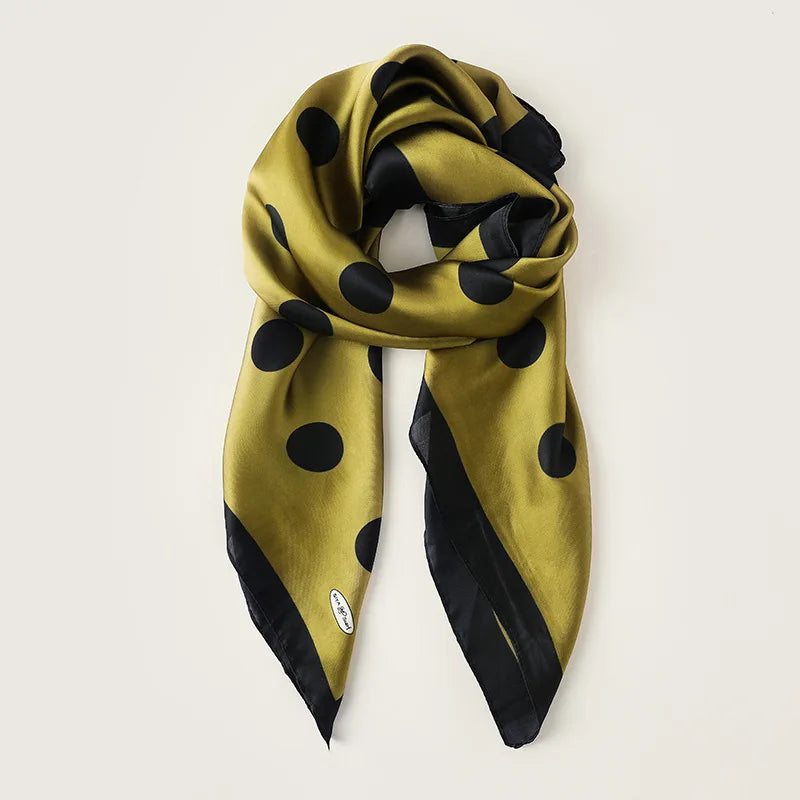 Dot Silk Scarves Women's Printed Shawls