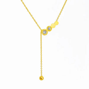 Roman Number Necklace Zircon Pendant Stainless Steel Charm Jewelry Wholesale