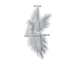 Angel Wings Flute Resin Silicone Mold for DIY Christmas Decoration Craft