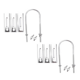 Double Antenna Mast Clamp V Block with U Bolts Heavy Duty Anti-Rust Mount