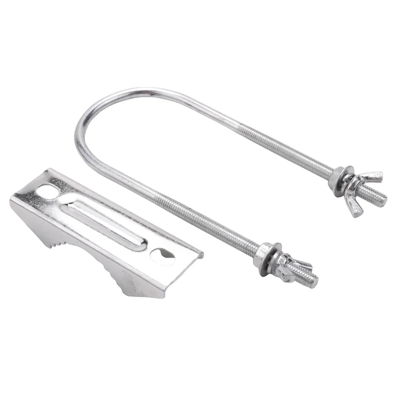Double Antenna Mast Clamp V Block with U Bolts Heavy Duty Anti-Rust Mount