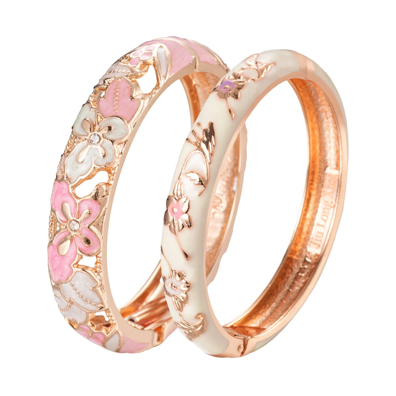 Double Bangles For Women 2 PCS Bracelet Femme Women's Hand Bracelets