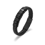 Double-Bank Leather Cremation Bangle Urn Jewelry for Ashes