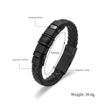 Double-Bank Leather Cremation Bangle Urn Jewelry for Ashes