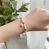 Baroque Pearl Green Crystal Bracelet Women's Jewelry