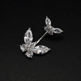 Sterling Silver Double Butterfly Navel Piercing Belly Button Rings