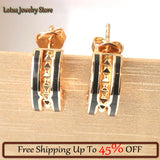 Double Ceramic Rivet-shape Earrings Gear Earrings Women's Personality Versatile