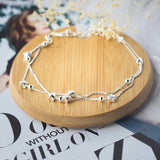 Double Chain Star Pendant Anklet Beaded Foot Jewelry