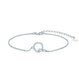 Eternity Moissanite Bracelet 925 Sterling Silver Charm Jewelry Gift