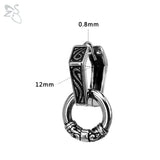 Punk Piercing Double Circle Hoop Earrings
