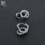 Punk Piercing Double Circle Hoop Earrings