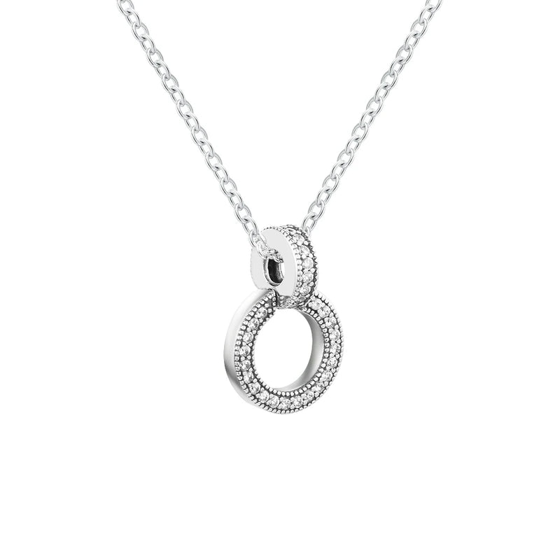 Double Circle Pendant Necklace DIY Jewelry Making Gift