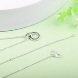 Double Circle Pendant Necklace DIY Jewelry Making Gift