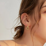 Stainless Steel Rope Twist Huggie Hoops Earrings for Women