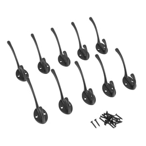 10 pcs Industrial Iron Hangers - Classic Antique Style