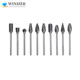 10Pcs Carbide Burr Set 2.35/3mm Shank Woodworking Carving Engraving Polish